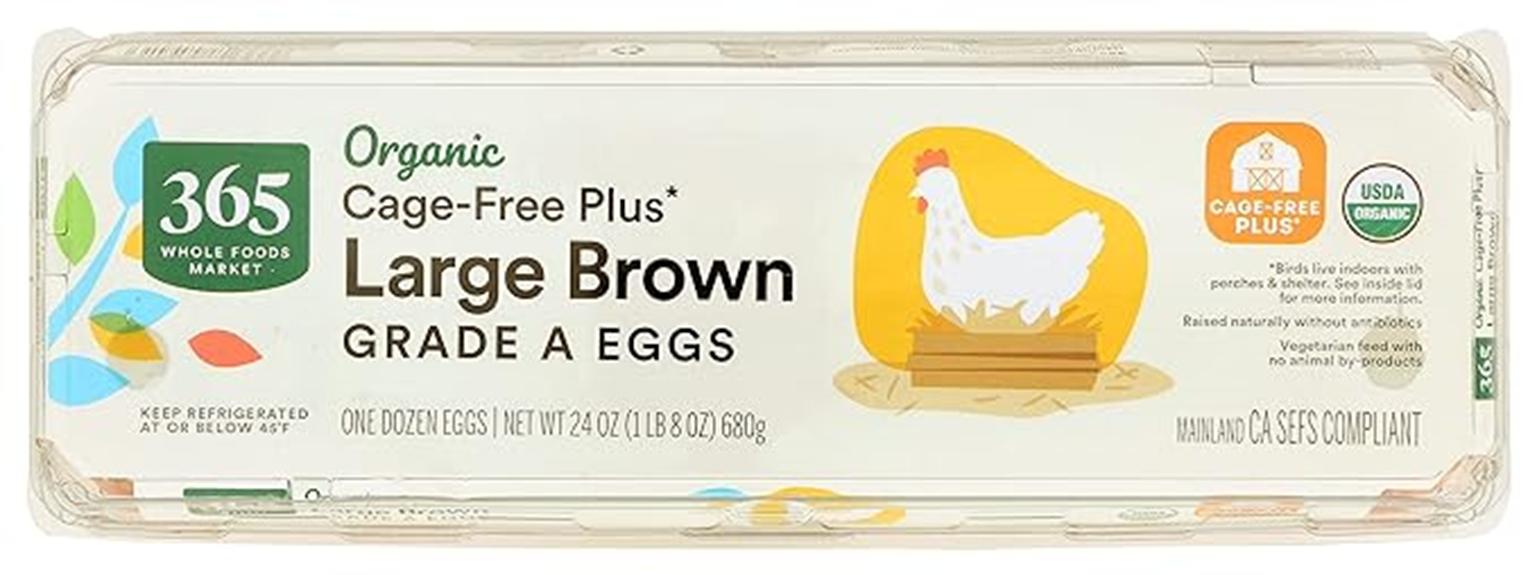 organic large brown eggs